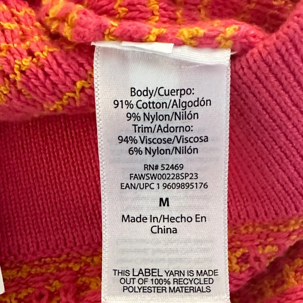 Free Assembly Pink & Yellow Knit Clueless Y2K 90's Mini‎ Skirt Size Medium New!